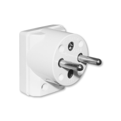 ABB Vidlica s postrannm vvodom (2P+PE) biela 16A, 250V AC