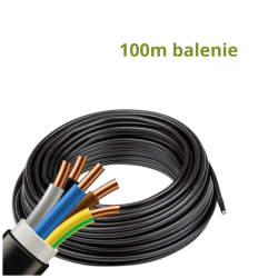 K�bel pevn� CYKY-J 5x2,5 pvc �ierny (100m)
